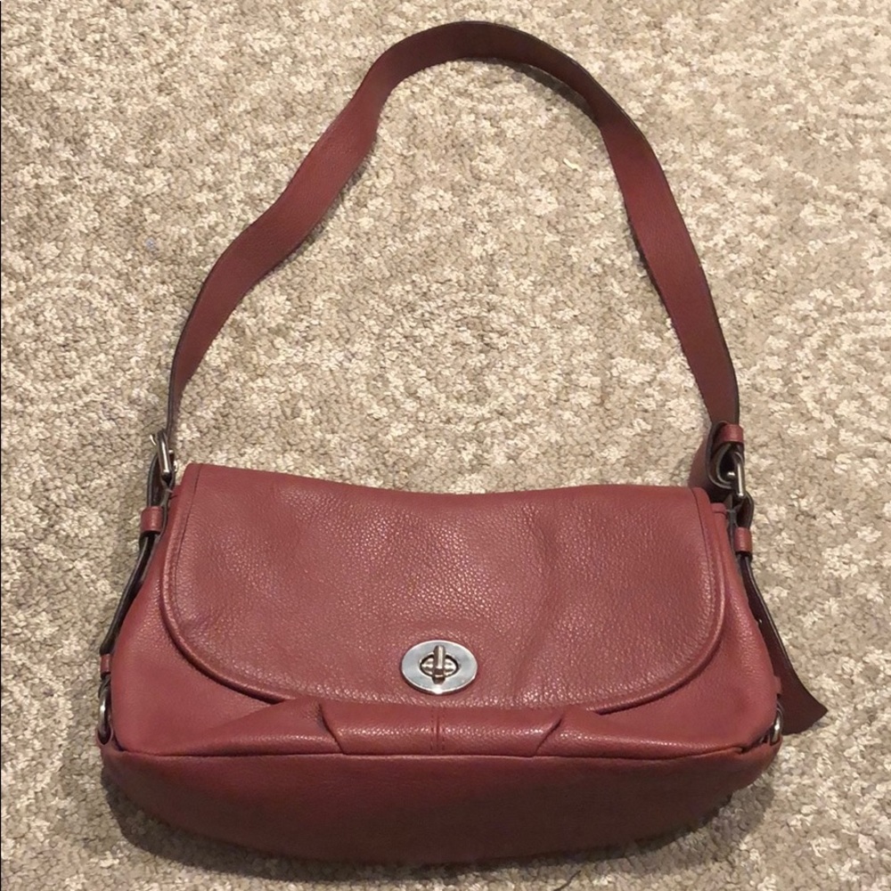 Rose Leather Handbag by Coach